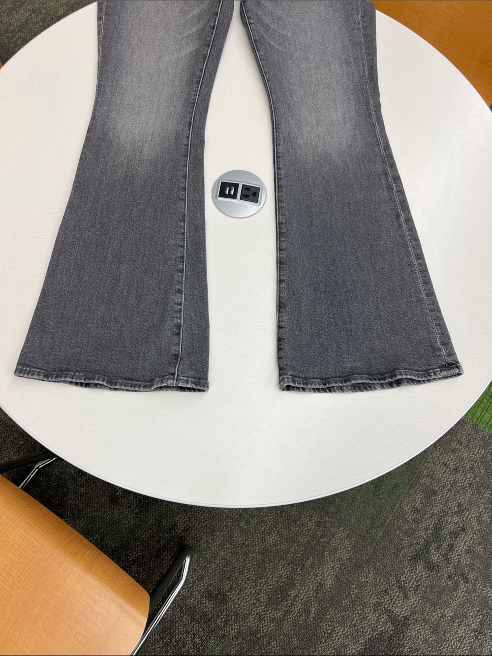 MOTHER the weekender Wanted! faded black jeans wide leg jeans denim pants 29 - Picture 8 of 15